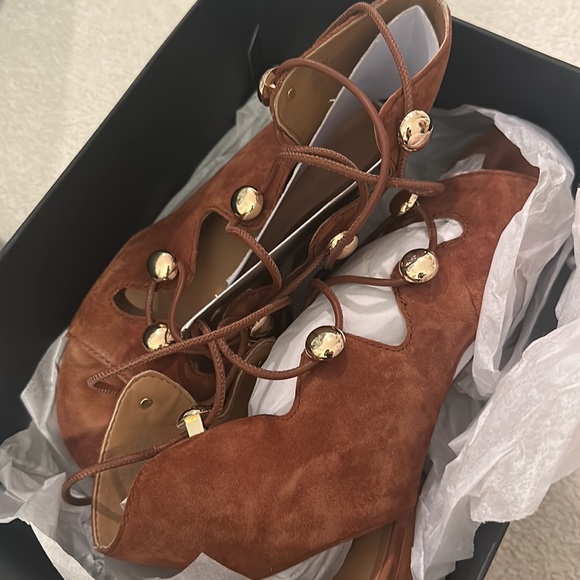 Rebecca Minkoff Kyla Ghillie Suede Sandal - Picture 4 of 5